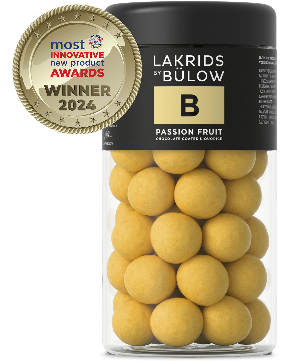 LAKRIDS BY BULOW - Passion Fruit Licorice with White Chocolate Coating, 10.4 oz