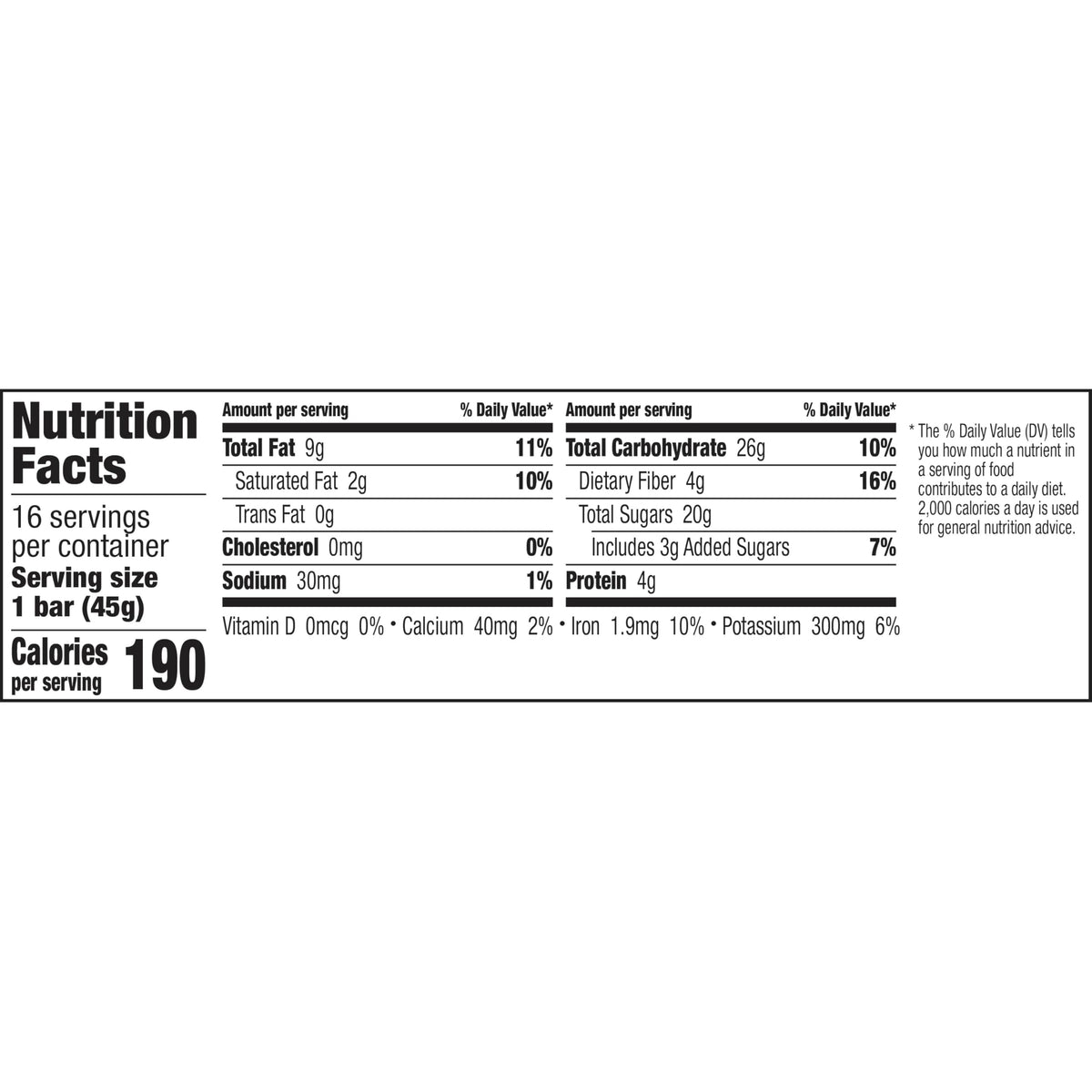 LÄRABAR Chocolate Chip Brownie Fruit and Nut Bars – Gluten Free & Vegan, 16 Count, 25.6 oz