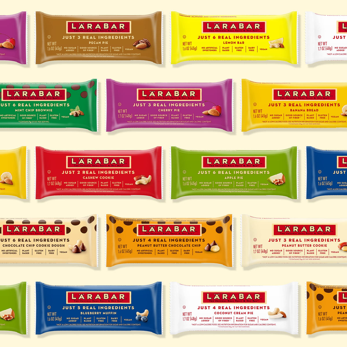 LÄRABAR Coconut Cream Pie Bars – Gluten Free & Vegan, 16 Count (27.2 oz) | Larabar