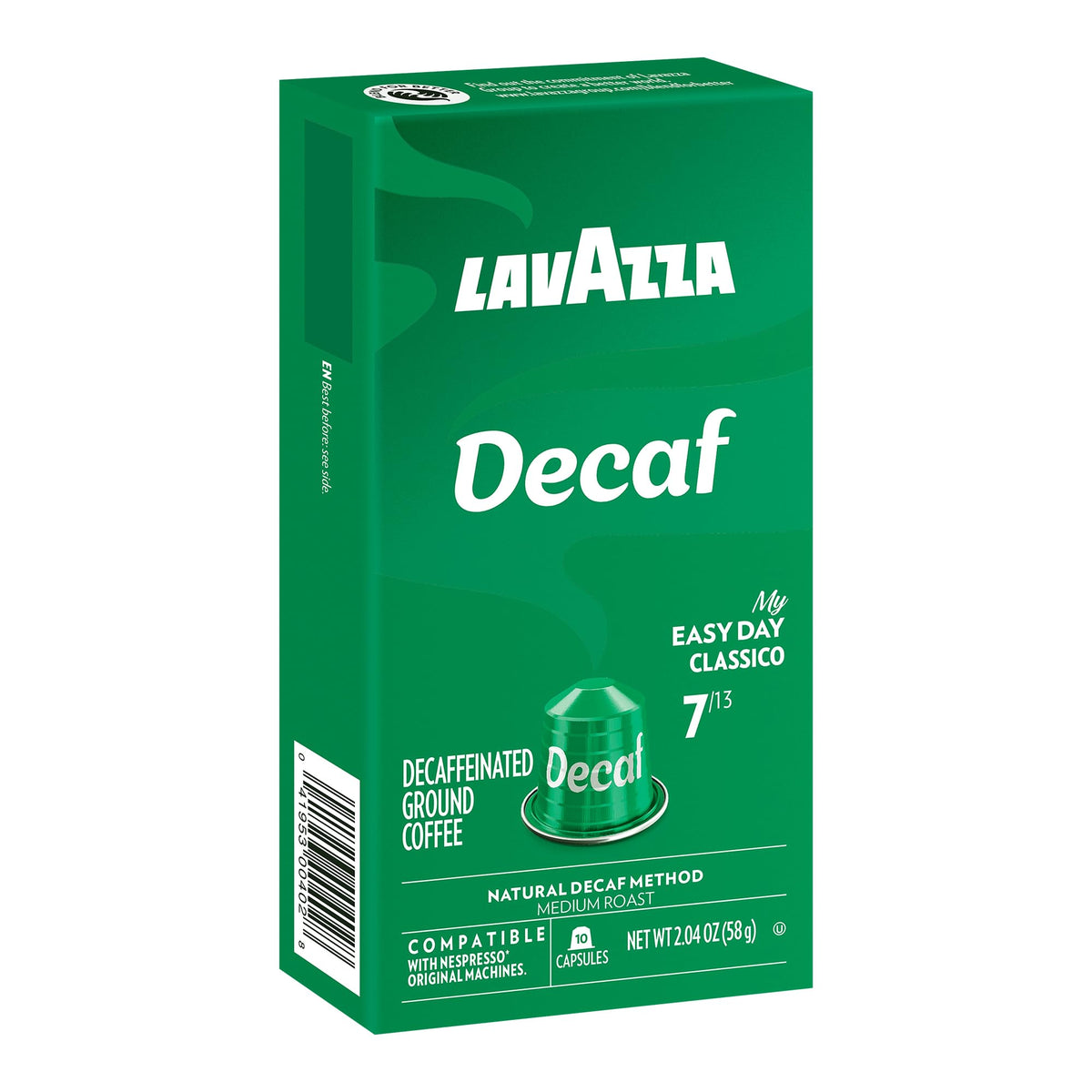 Lavazza Decaf Aluminum Capsules for Nespresso Original Machines – Medium Roast (60 Capsules)