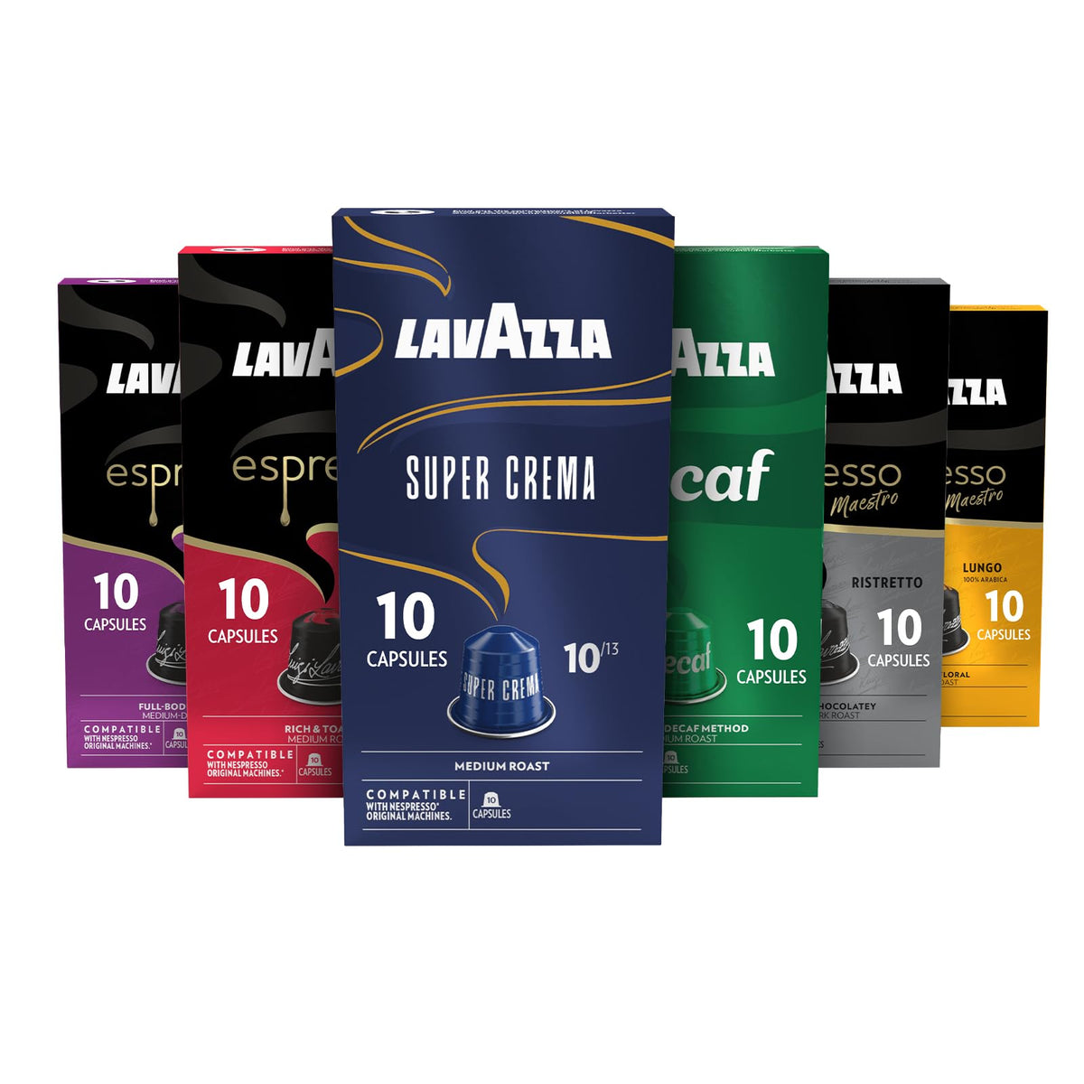Lavazza Espresso Favorites Collection — 60 Aluminum Capsules for Nespresso Original Machines