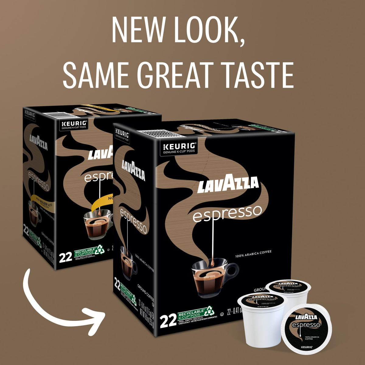 Lavazza Espresso K-Cup Pods – Medium Roast, 88-Count Box (4x22)