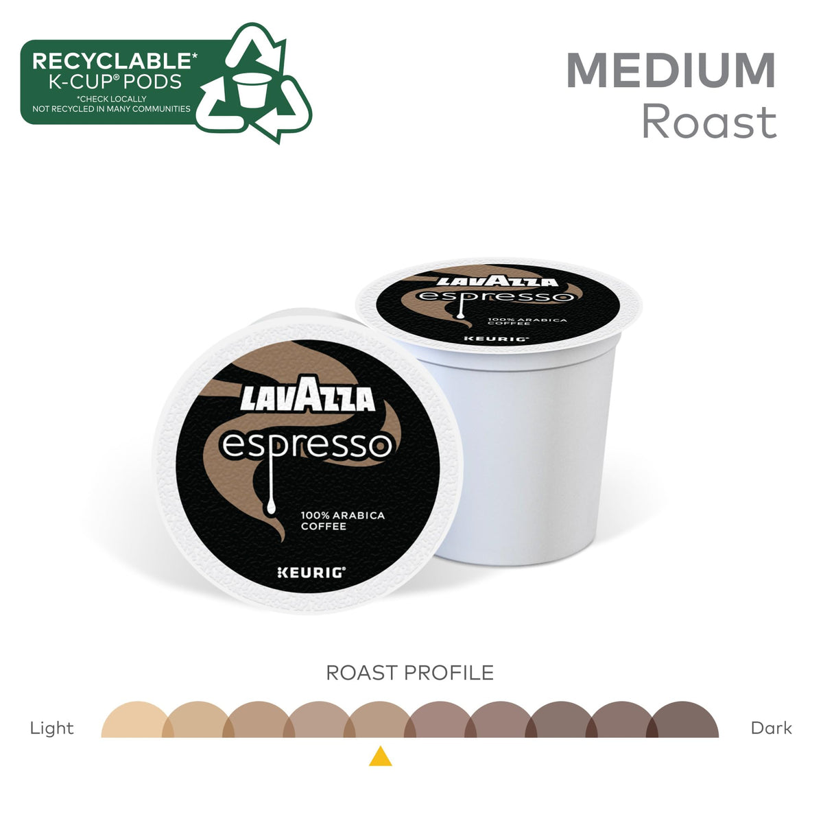 Lavazza Espresso K-Cup Pods – Medium Roast, 88-Count Box (4x22)