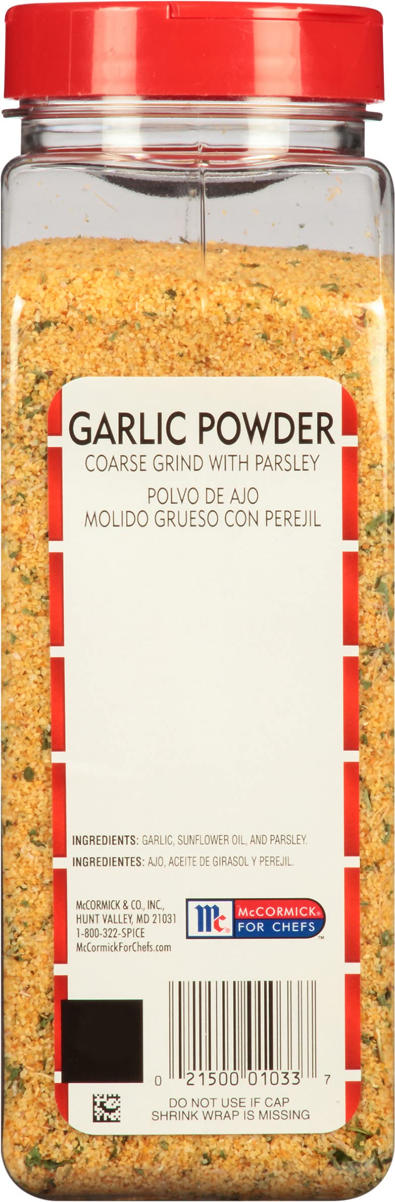 Lawry's Coarse Grind Garlic Powder with Parsley, 24 oz – Salt-Free Garlic & Parsley Seasoning