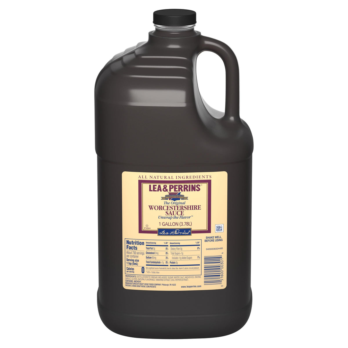 Lea & Perrins The Original Worcestershire Sauce, 1 Gal Jug – Rich Savory Marinades