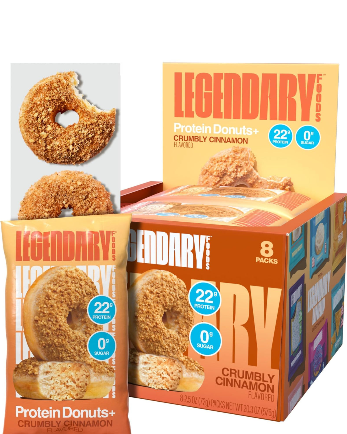 Legendary Foods Protein Donuts – 22g Protein, 0g Sugar, Gluten Free, Keto