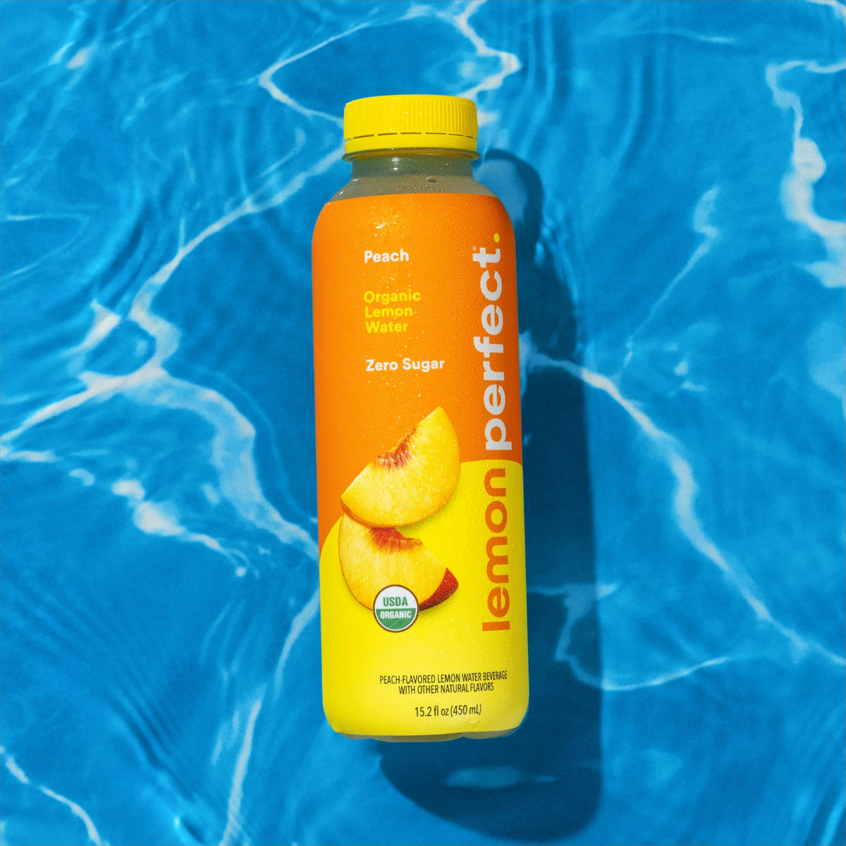 Lemon Perfect Peach — Zero Sugar Hydrating Lemon Water, Organic, 12-Pack (15.2 fl oz)