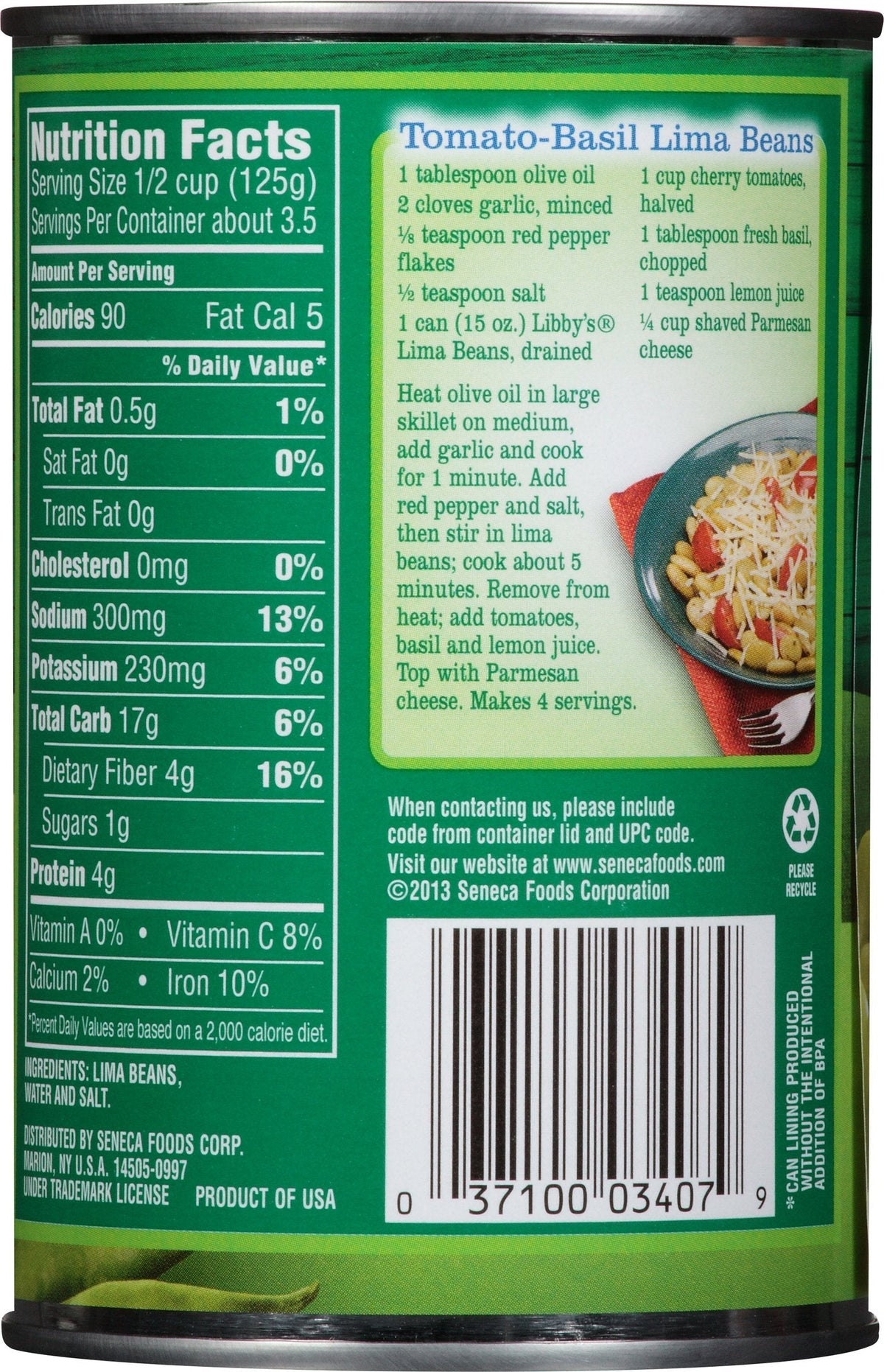 Libby's Lima Beans, 15 Ounce (Pack of 12) – Tender Young Lima Beans