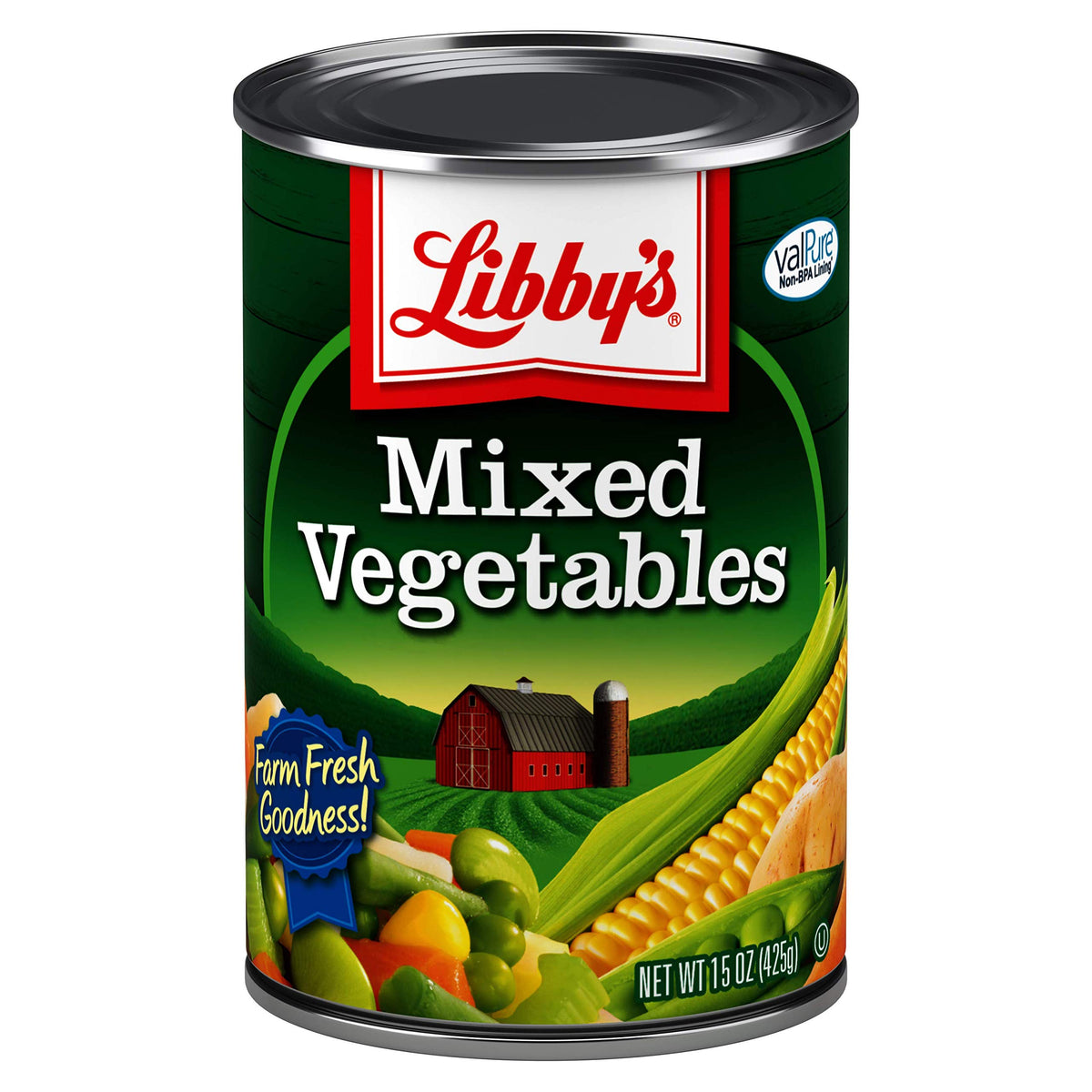 Libby's Mixed Vegetables | USA-Grown Seven-Vegetable Medley with Sea Salt | 15 oz (Pack of 12)