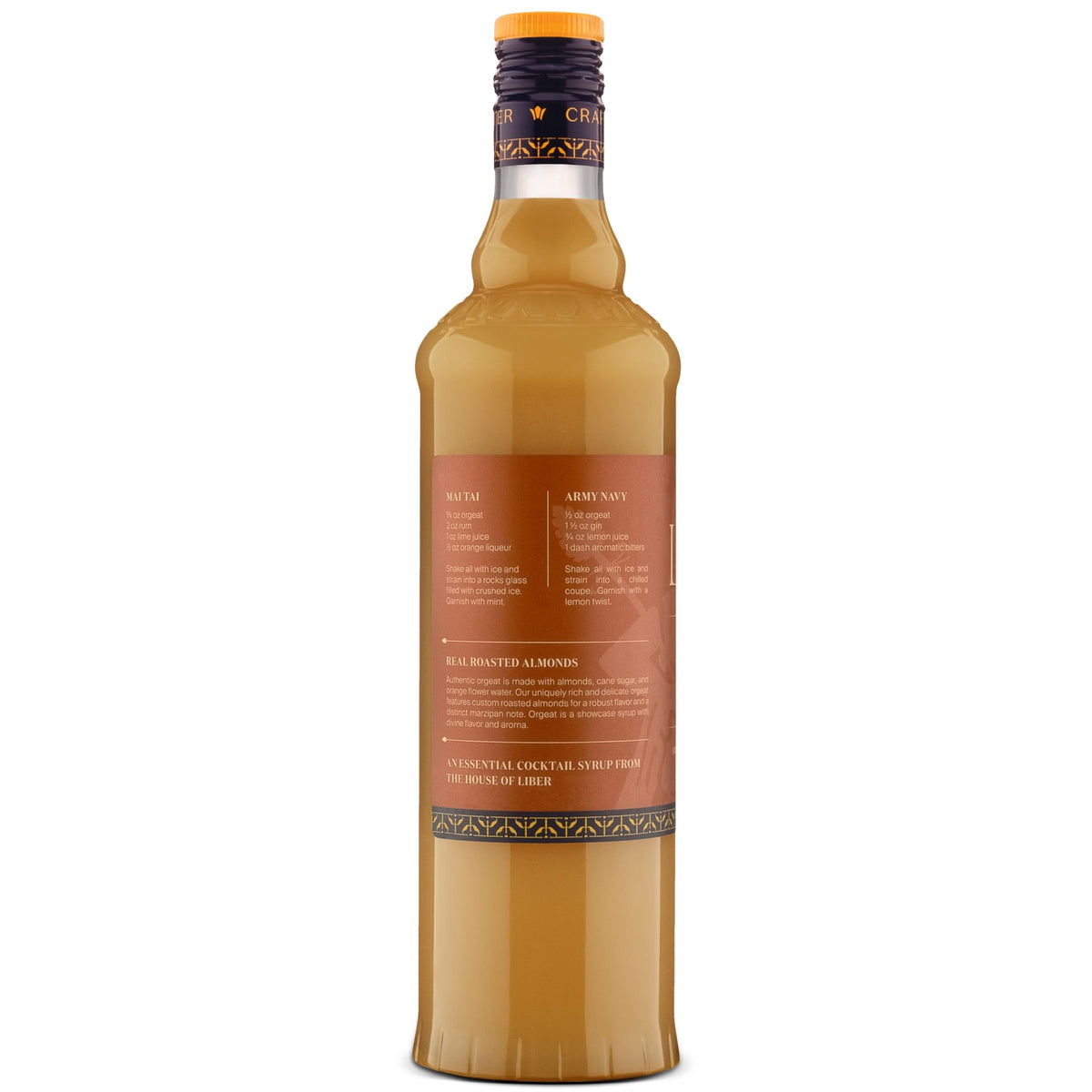 Liber & Co. Almond Orgeat Syrup — California Almonds & Orange Blossom Water | Makes 50 Drinks | 25.4 oz