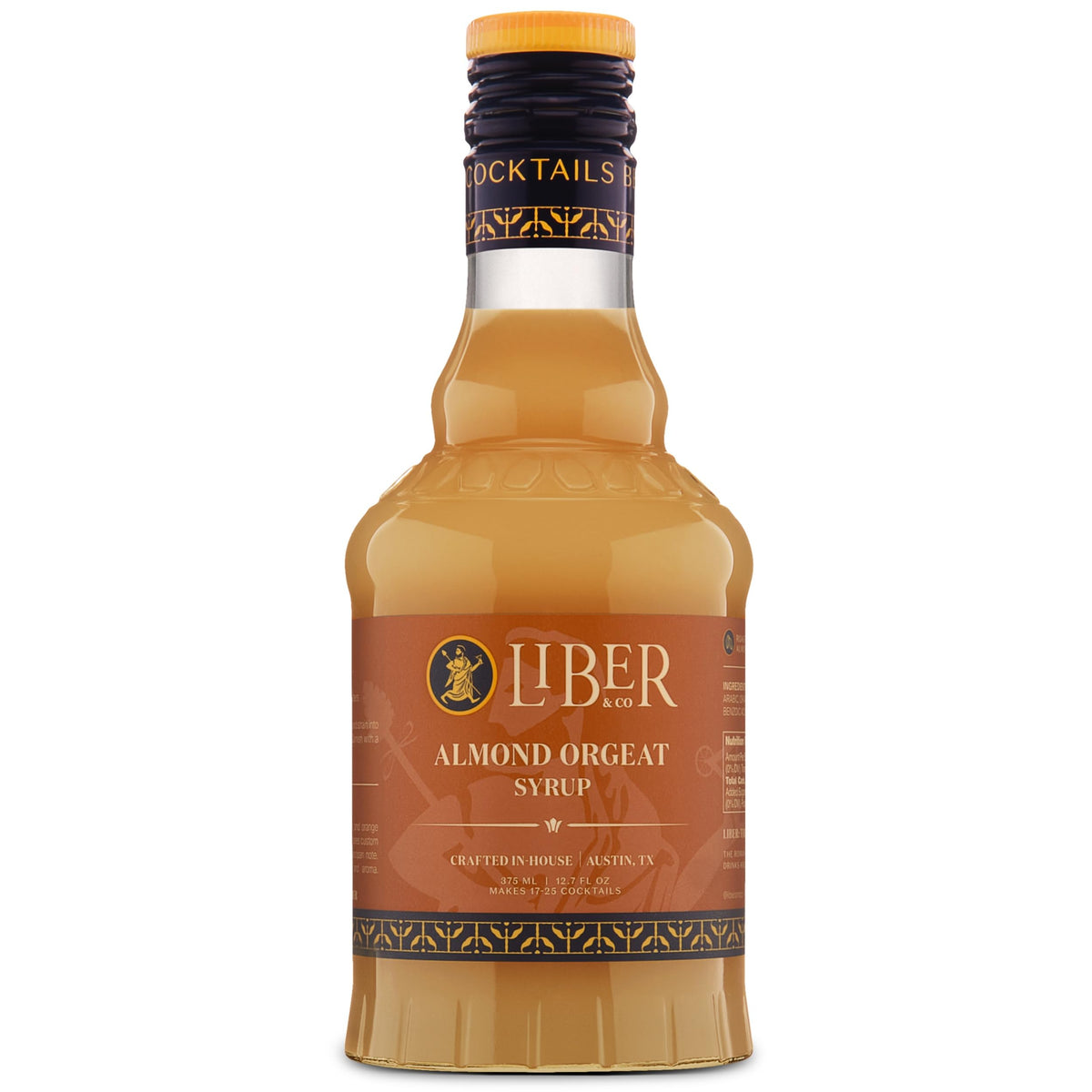 Liber & Co. Almond Orgeat Syrup — California Almonds & Orange Blossom Water (12.7 oz)