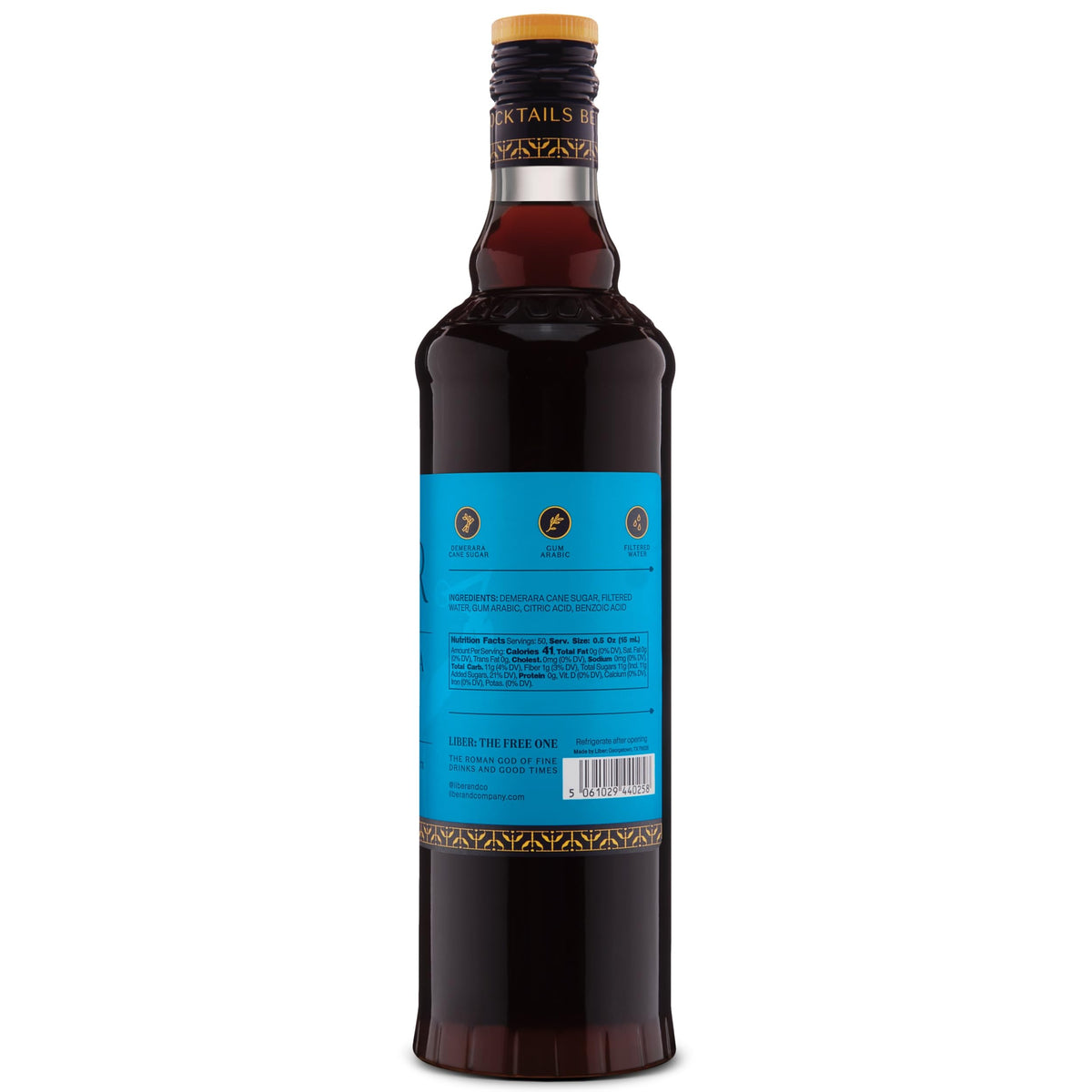 Liber & Co. Demerara Gum Syrup – 25.4 oz | Rich, Water-Free Syrup for Old Fashioneds, Whiskey Sours & Tiki Cocktails (Makes 50 Cocktails)
