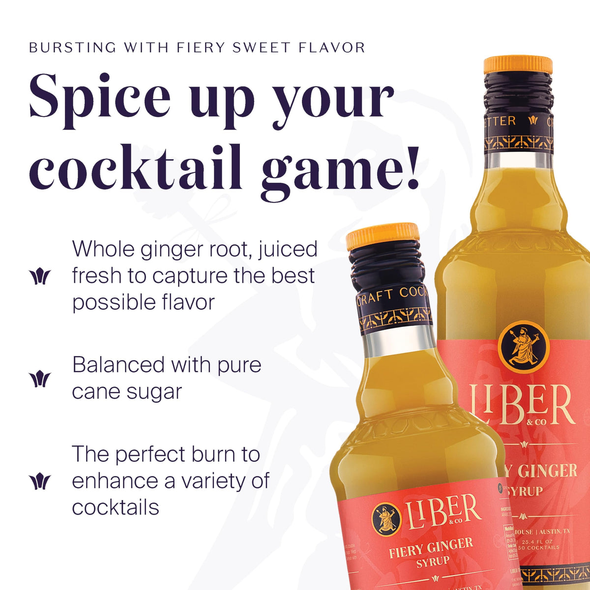 Liber & Co. Fiery Ginger Syrup — 50% Organic Peruvian Ginger Juice, 25.4 oz