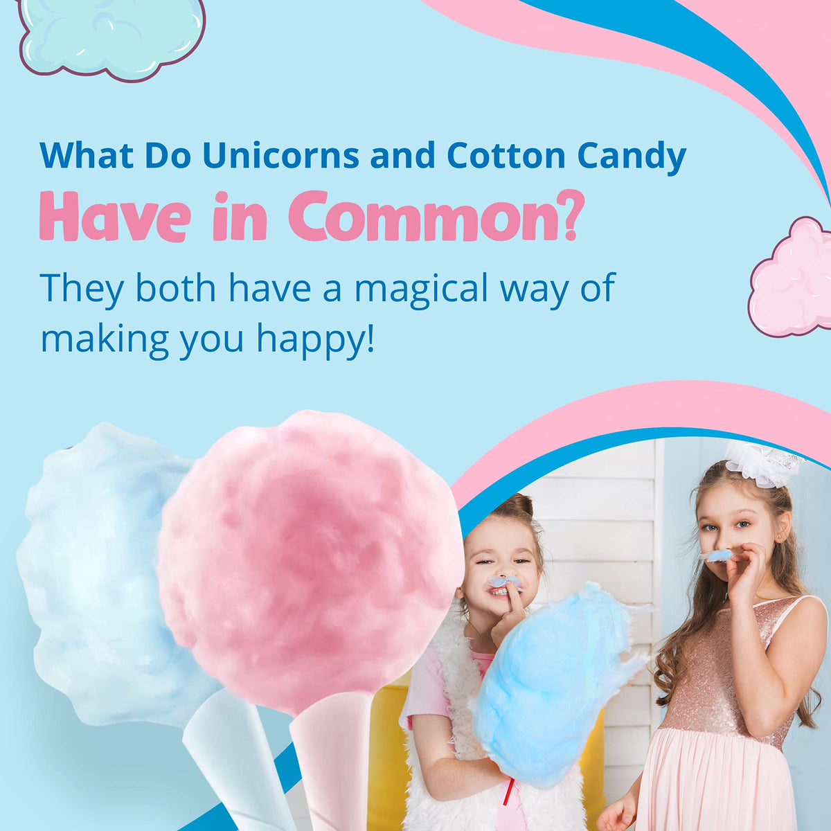 Lieber's Cotton Candy 48 Pack – Light & Fluffy Red & Blue Carnival Treats (Kosher)