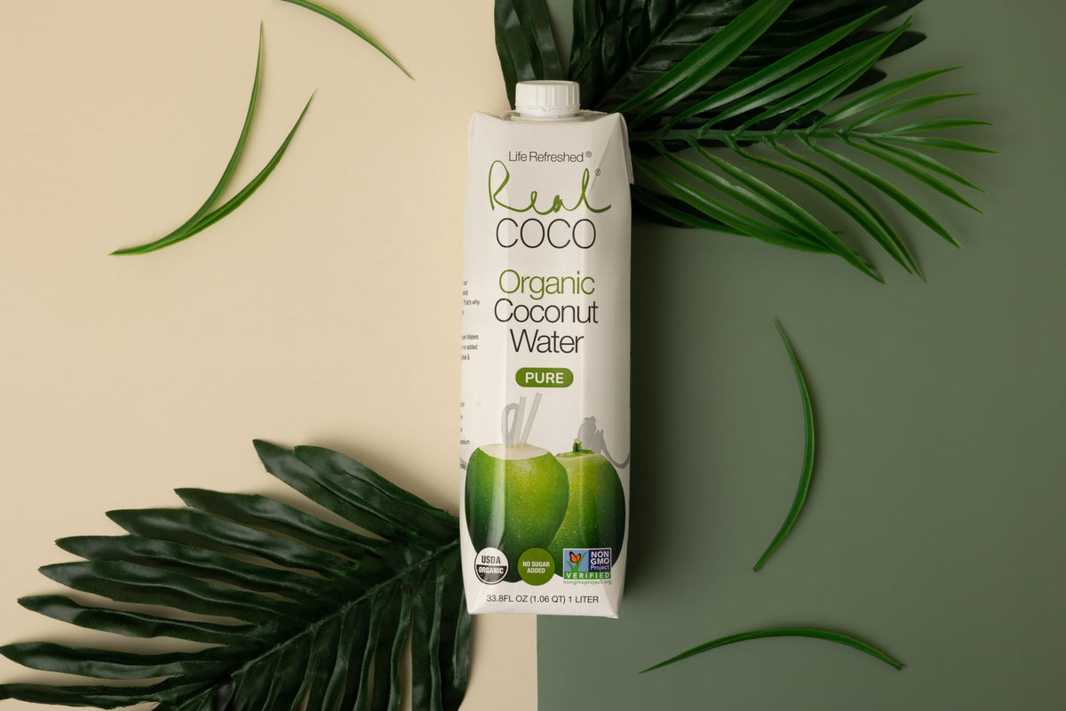 Life Refreshed Real Coco Organic Pure Coconut Water (6x1L) – No Added Sugar, Plant-Based