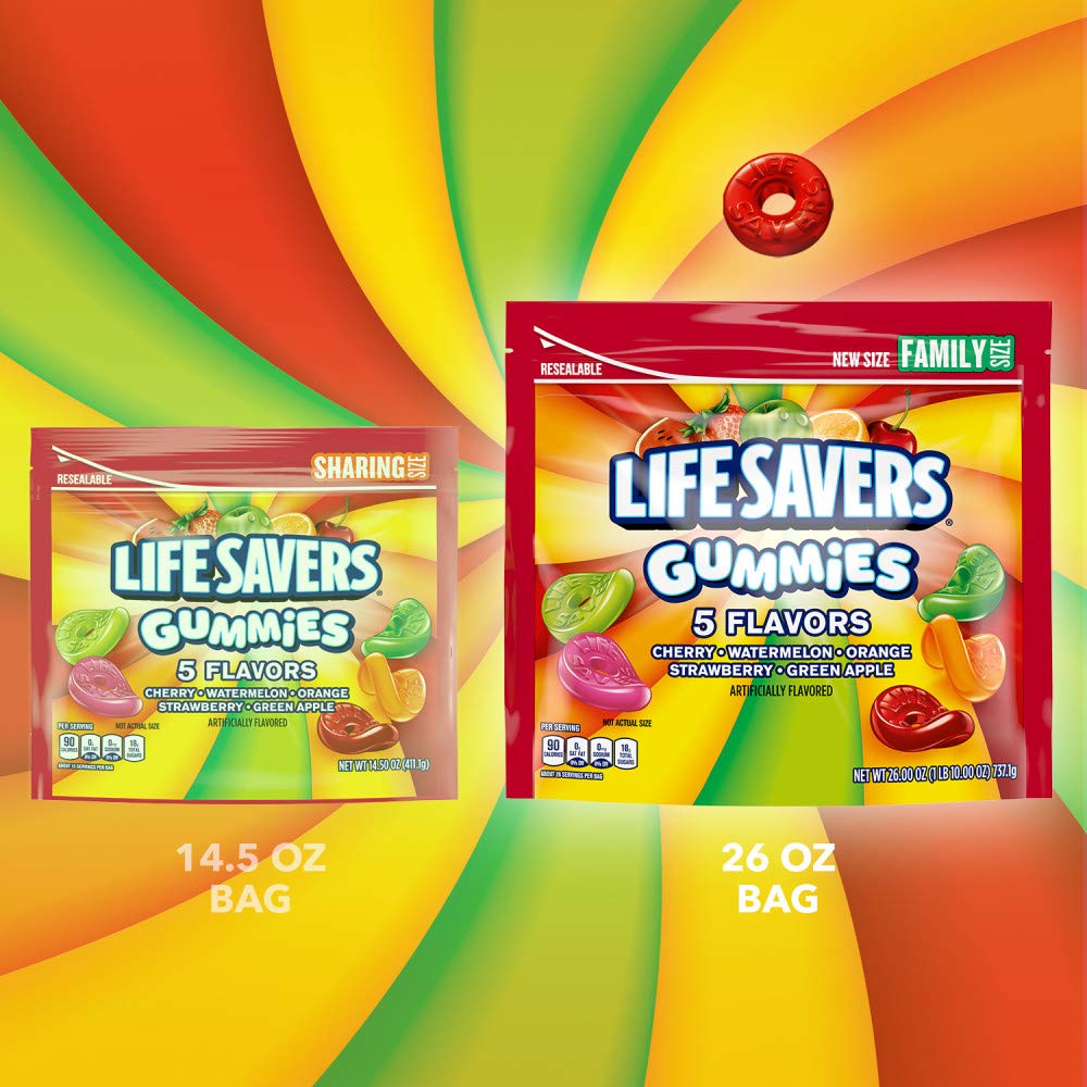 Life Savers 5 Flavor Gummies Candy – 6 x 26 oz Bulk Pack