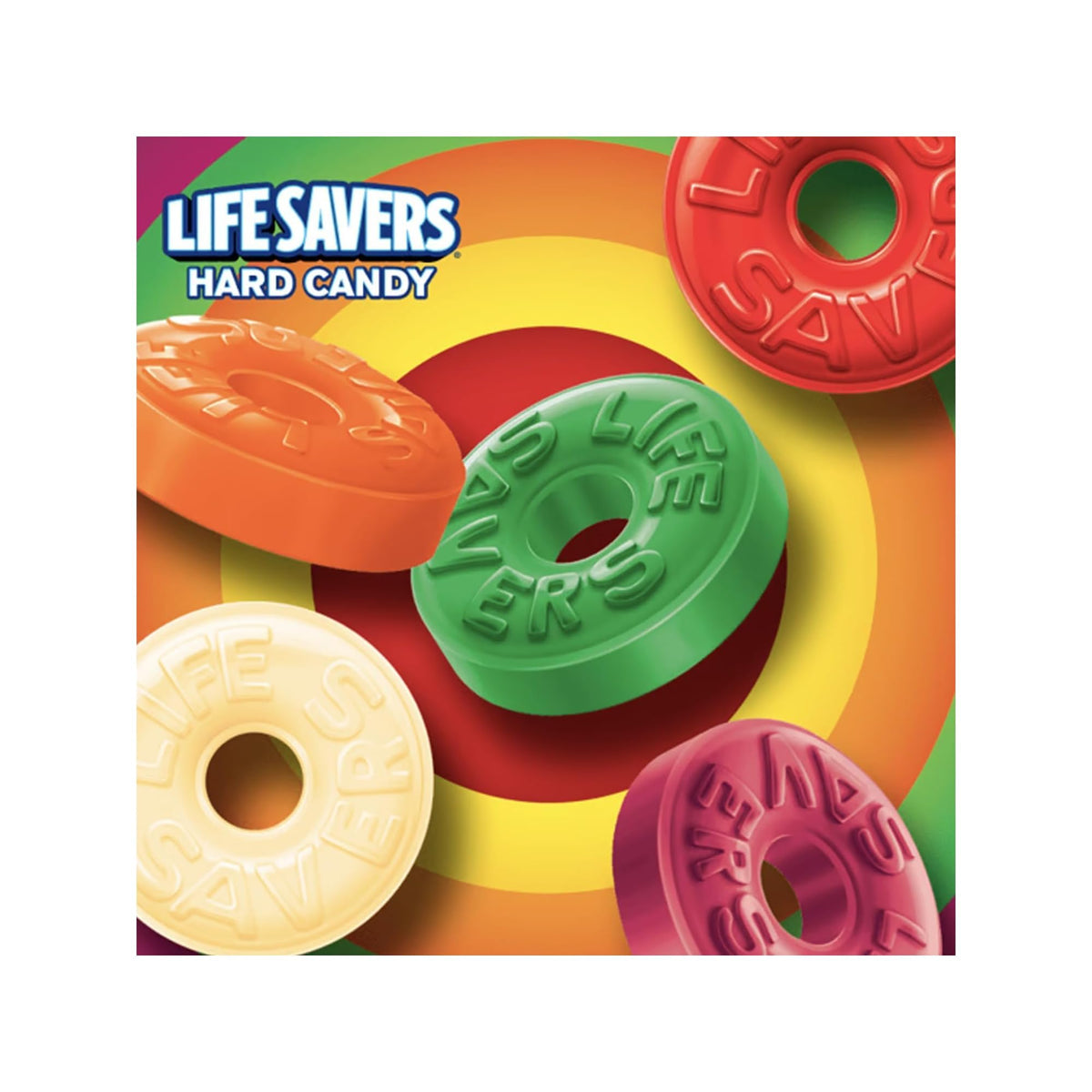 Life Savers Hard Candy 5 Flavors – 5 lbs, Individually Wrapped (Cherry, Watermelon, Orange, Pineapple, Raspberry)