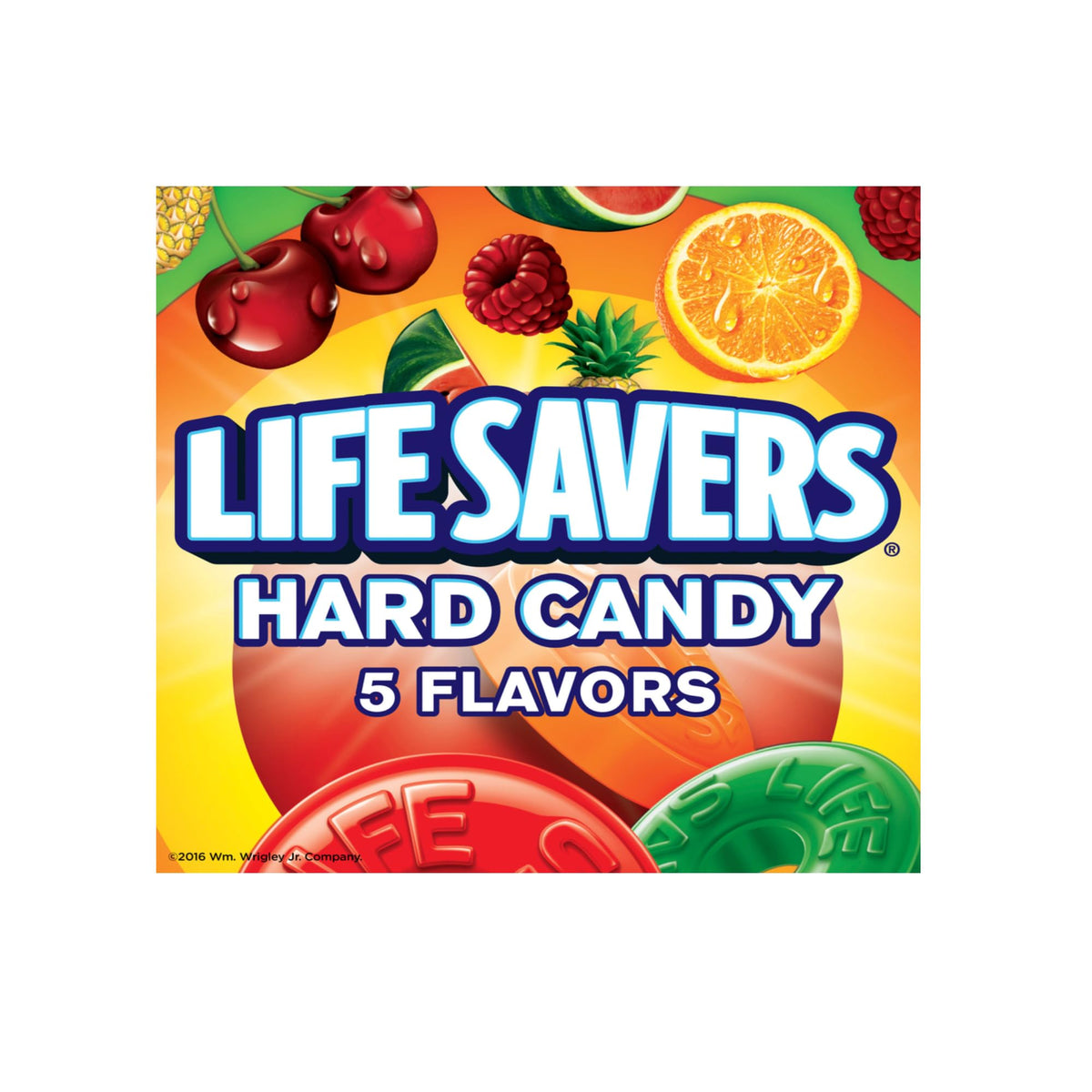 Life Savers Hard Candy 5 Flavors – 5 lbs, Individually Wrapped (Cherry, Watermelon, Orange, Pineapple, Raspberry)