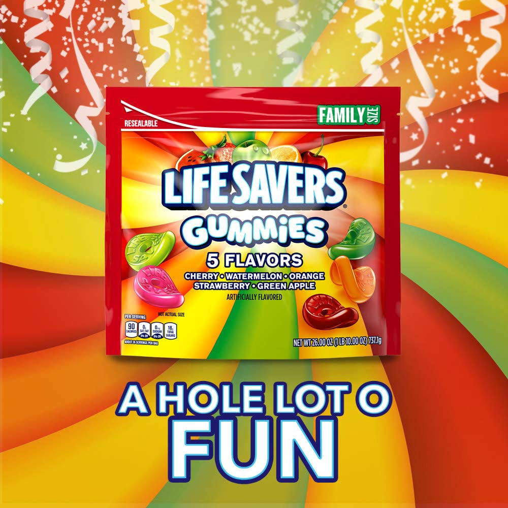Life Savers 5 Flavor Gummies Candy – 6 x 26 oz Bulk Pack