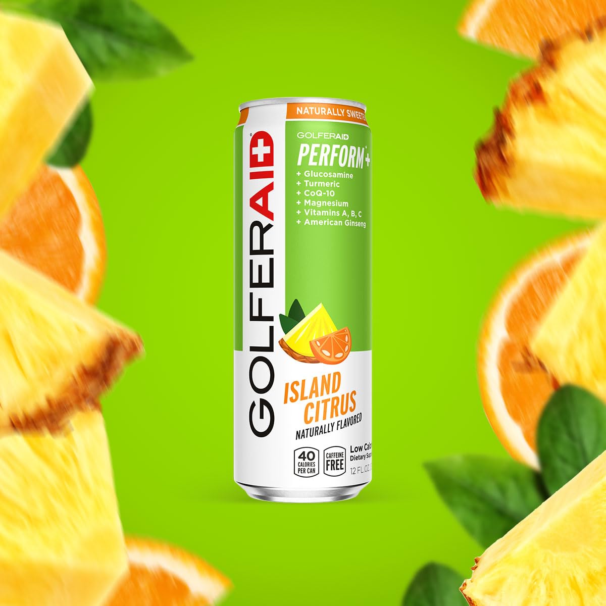 GOLFERAID Performance Blend by LIFEAID — No Caffeine, 12-Can Pack, 40 Calories