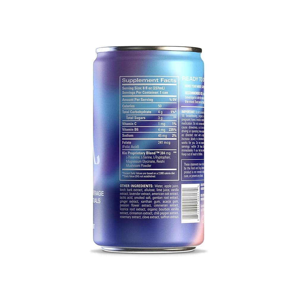 Lightwave by Kin Euphorics – Non-Alcoholic Nootropic Drink, Lavender-Vanilla, Ginger & Birch (8pk)