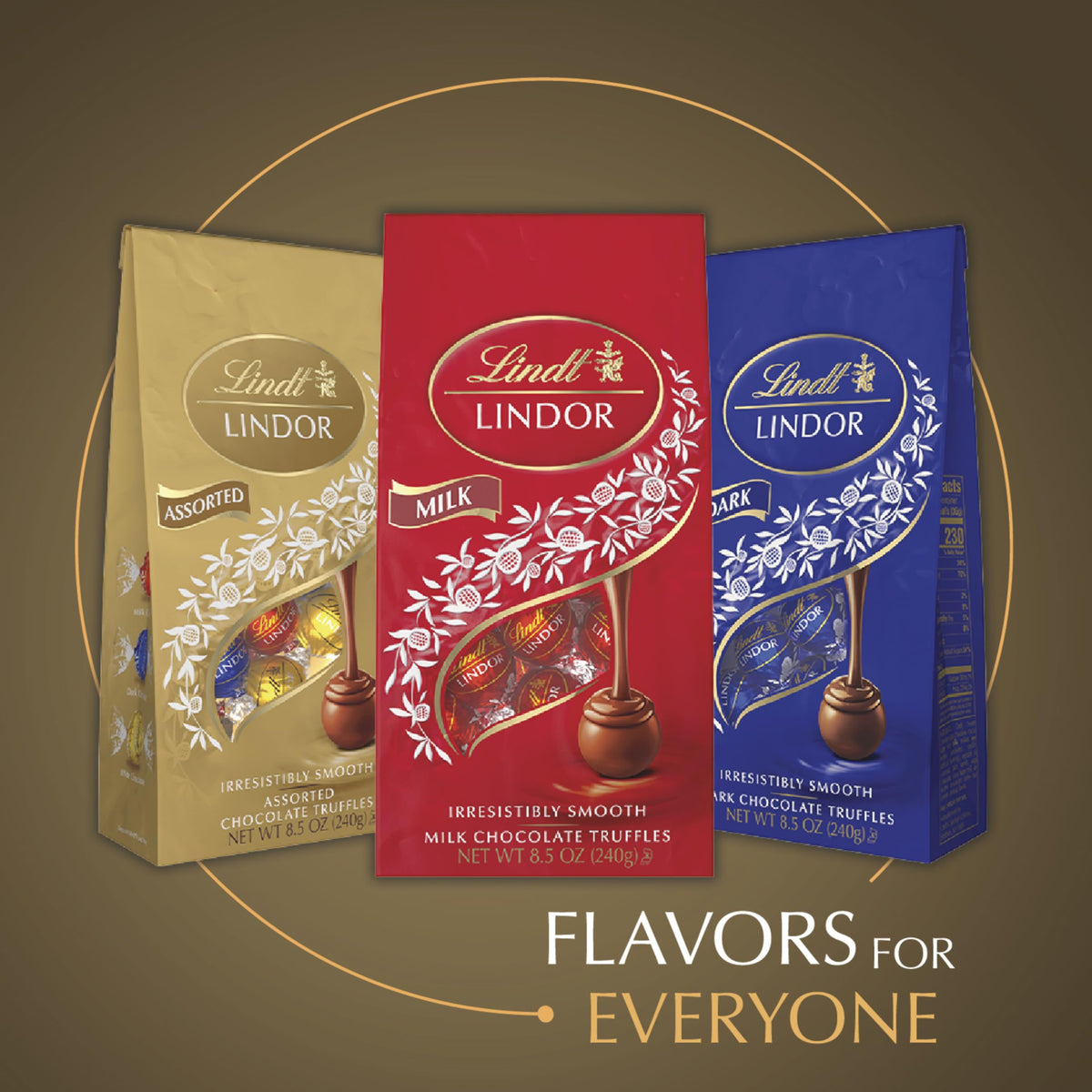 Lindt LINDOR Assorted Truffles – 6-Pack Gift Bags (5.1 oz each) | Milk, White & Dark Chocolates