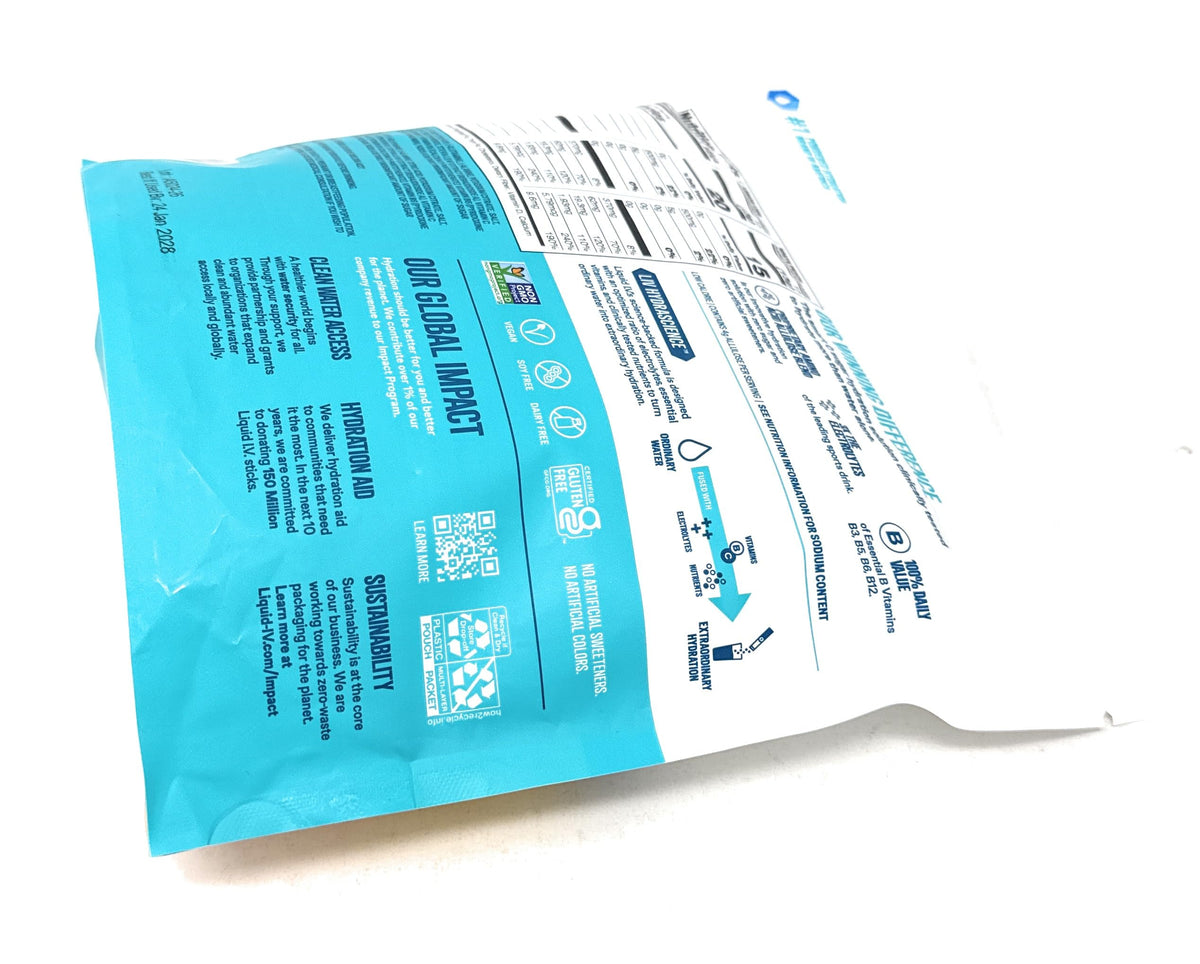 Liquid I.V. Sugar Free Hydration Multiplier Variety Pack – 30 Sticks (Lemon Lime & White Peach)