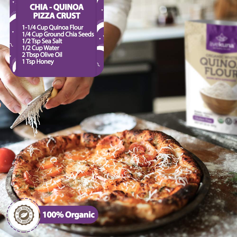 LiveKuna Organic Quinoa Flour – Gluten Free All-Purpose Flour, Vegan, 32oz