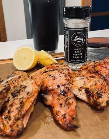 Livia's Salt Pepper Garlic Seasoning – Award-Winning SPG Blend for Steak, Chicken, Burgers & Veggies | 28.4 oz