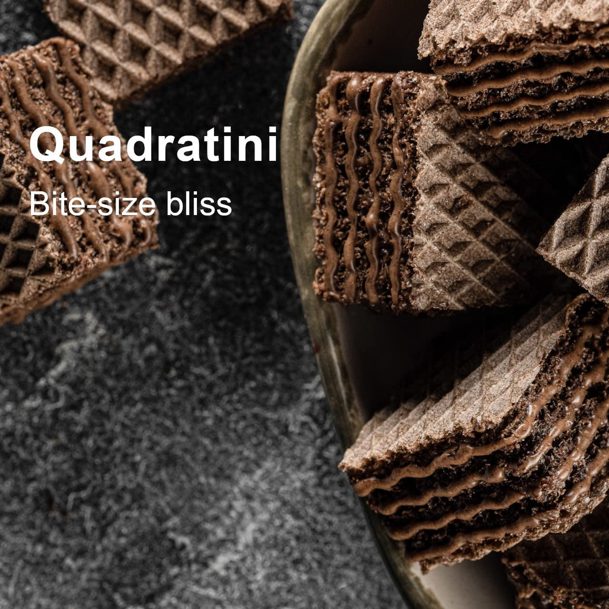 Loacker Quadratini Double Choc Wafer Cookies – 30% Less Sugar, Non-GMO, Large 6-Pack