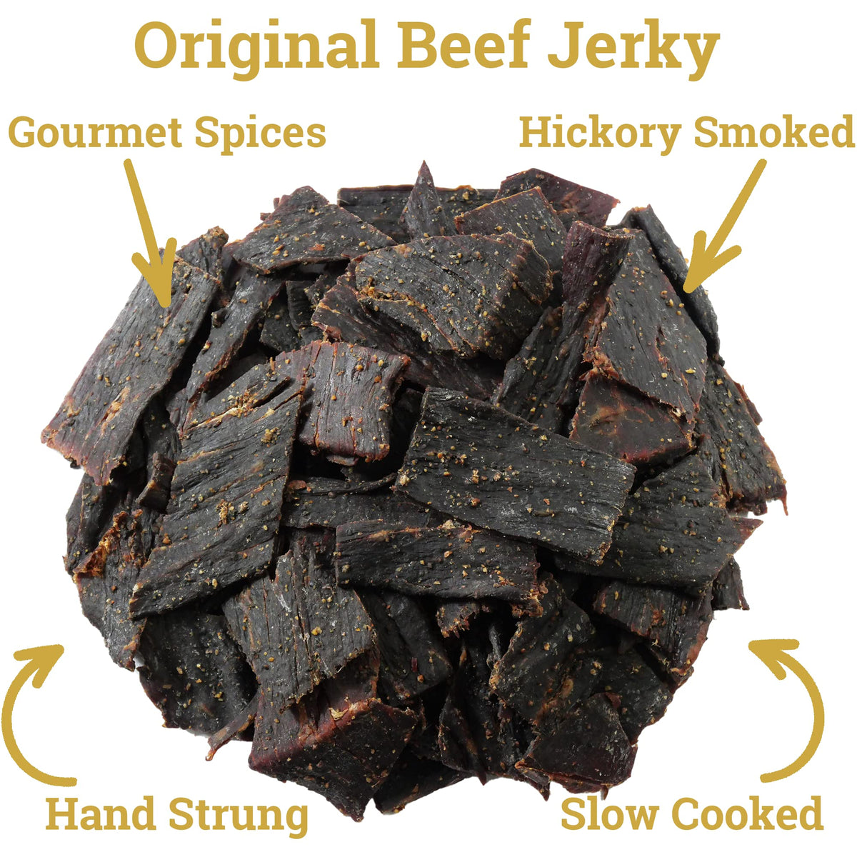 Lone Star Original Hickory Smoked Beef Jerky — 1 lb Resealable Bag | High Protein Snack