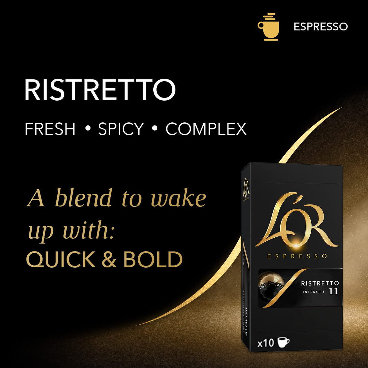 L'OR Espresso Capsules Ristretto, 50 Count – Compatible with L'OR BARISTA & Nespresso Original