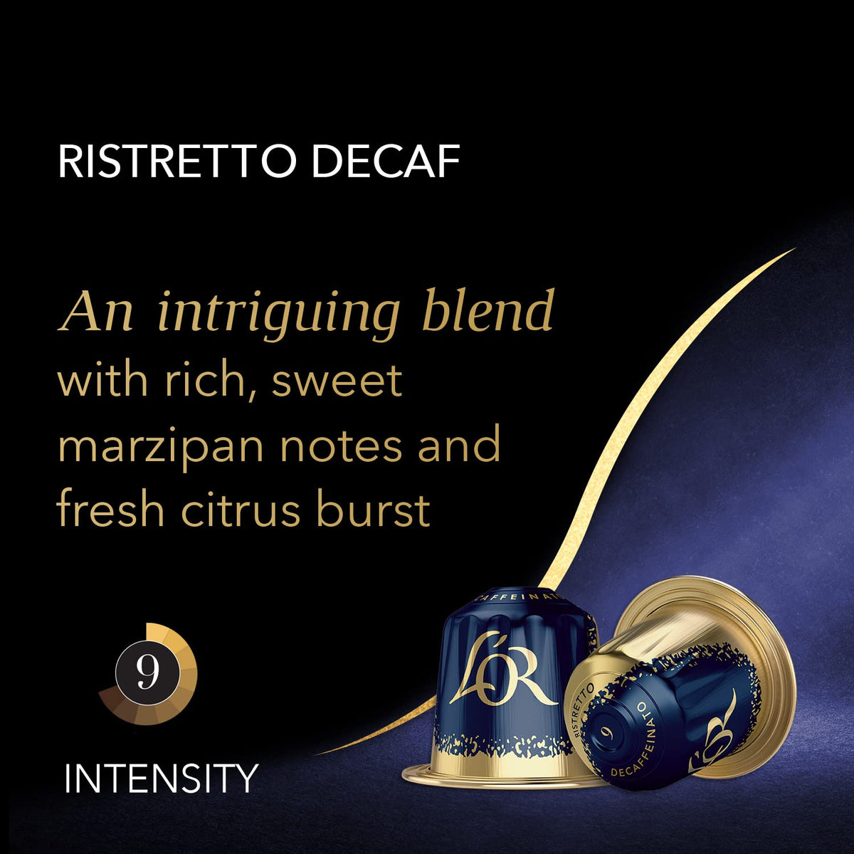 L'OR DECAF Espresso Capsules 50 Count – Ristretto Decaf, Aluminum, Compatible with L'OR BARISTA & Nespresso Original