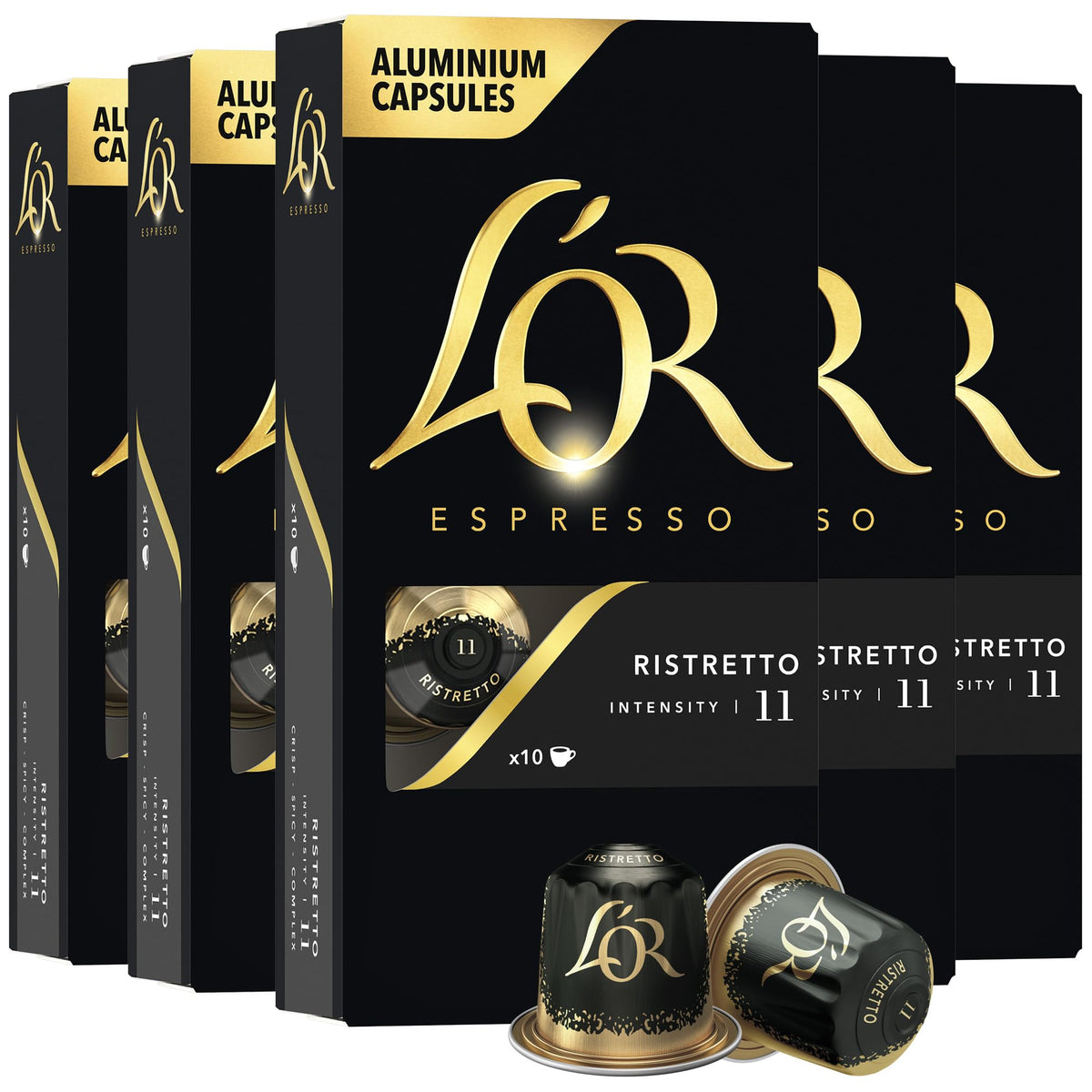 L'OR Espresso Capsules Ristretto, 50 Count – Compatible with L'OR BARISTA & Nespresso Original
