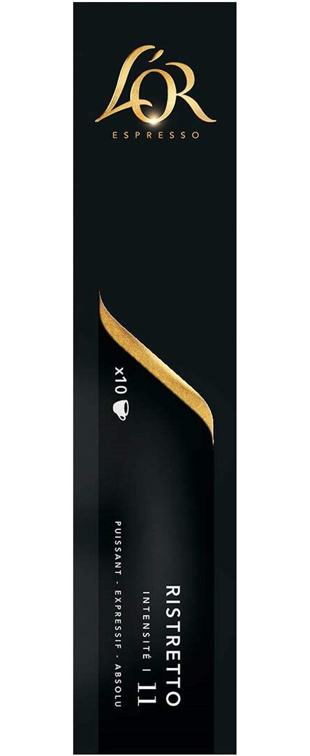 L'Or Espresso Café Ristretto – Intensity 11 – 50 Aluminium Capsules Compatible with Nespresso Machines (Bundle 5 x 10)