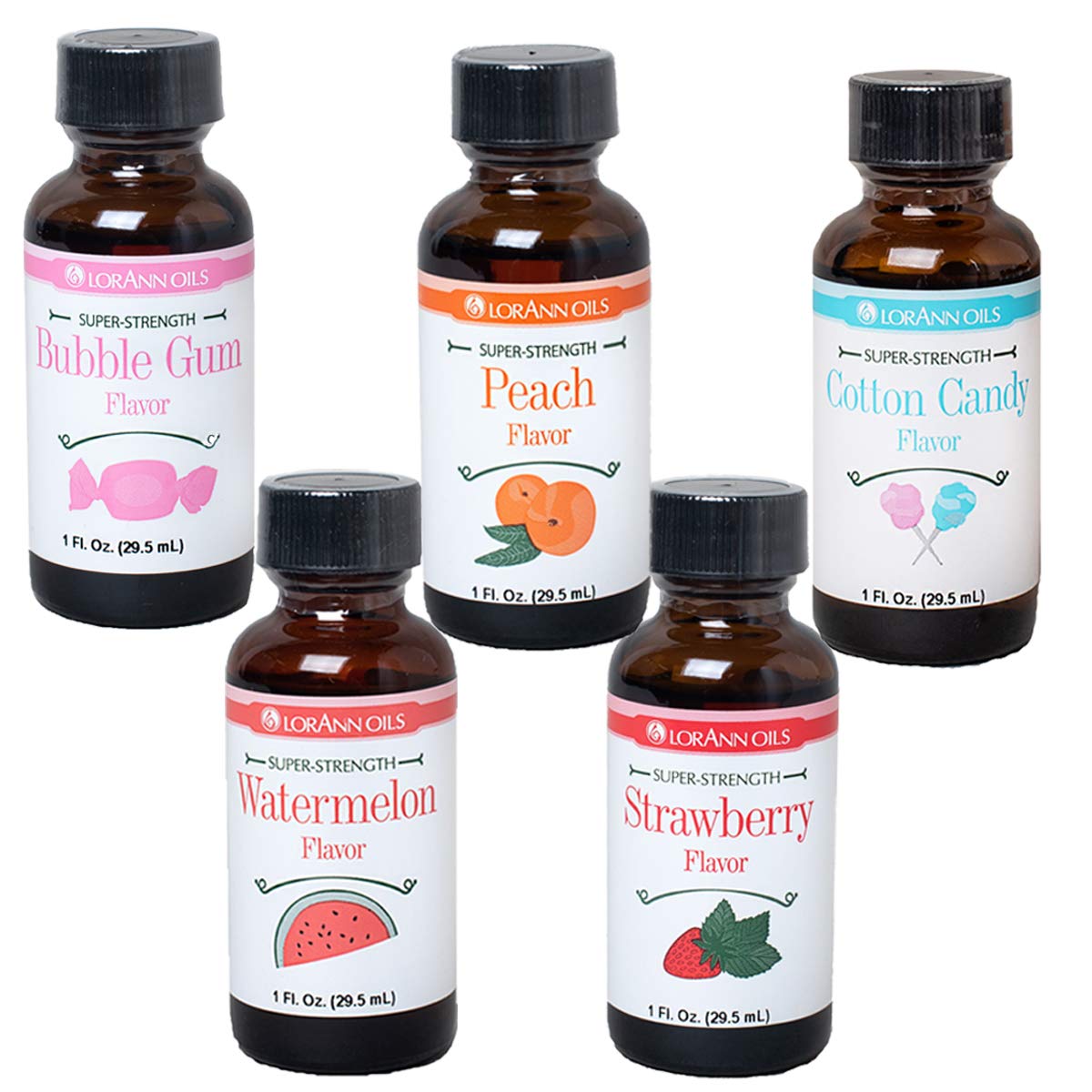 LorAnn Super Strength Variety Pack #2: 5 Flavors in 1 oz Bottles