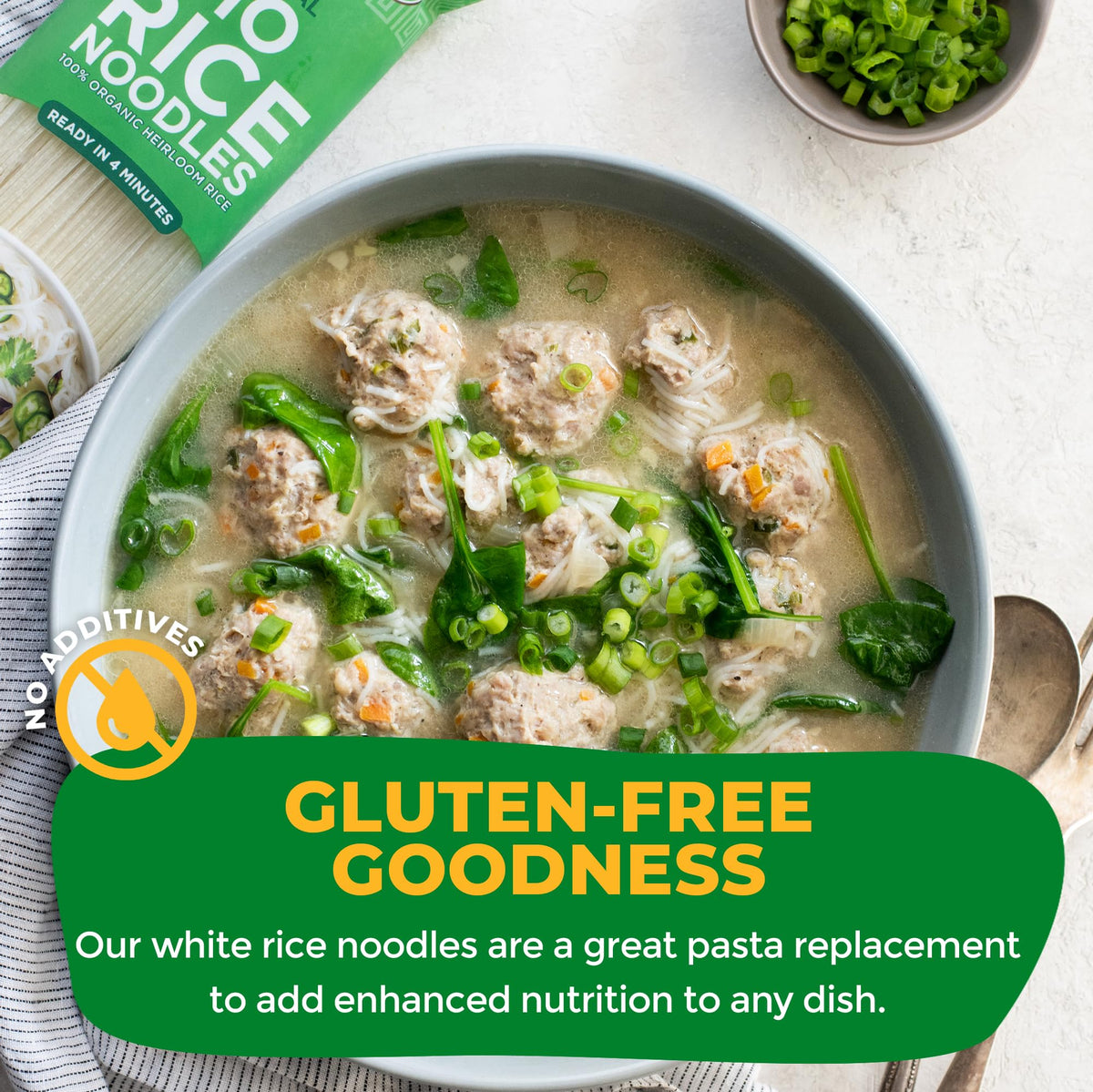 Lotus Foods Organic Traditional Pho Rice Noodles – Gluten Free & Vegan, USDA Organic (Pack of 8)