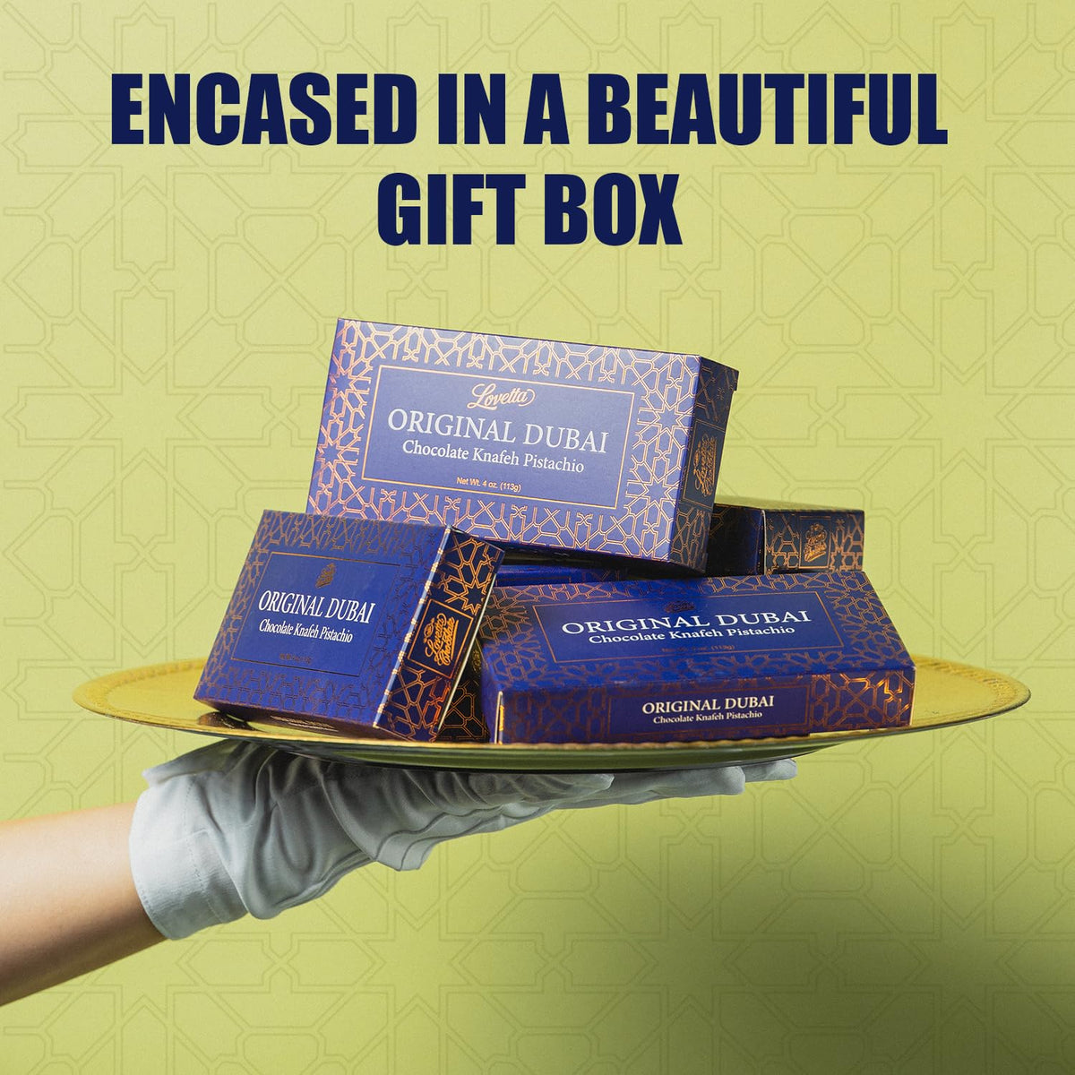 Lovetta Dubai Milk Chocolate Bar Pistachio Knafeh – Luxury Belgian Chocolate (2-Pack)