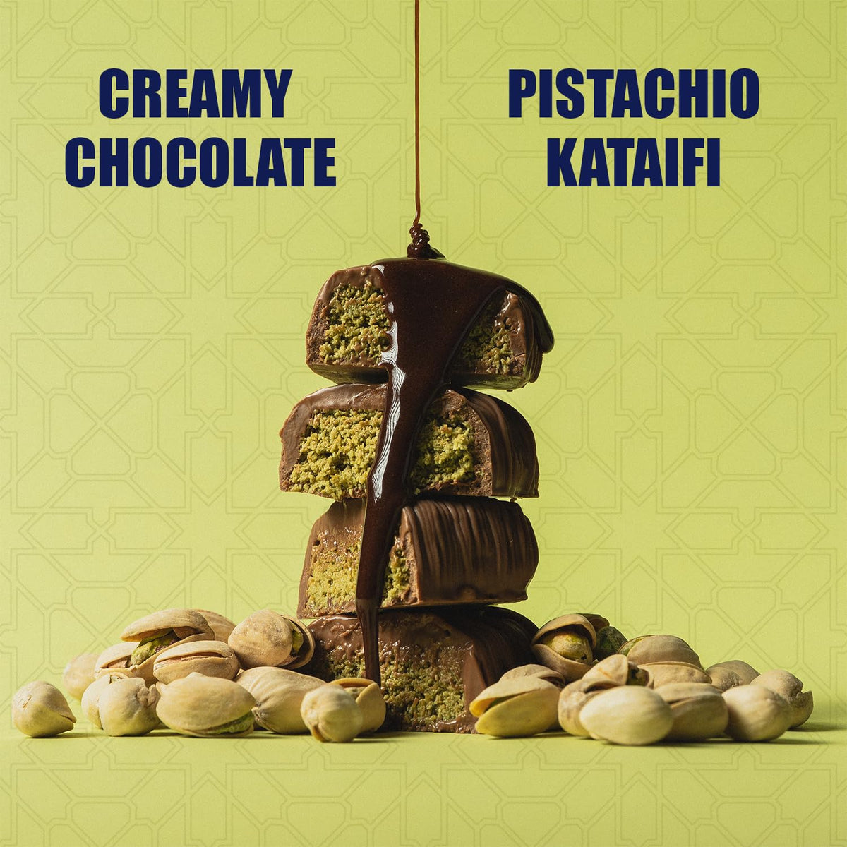 Lovetta Dubai Milk Chocolate Bar Pistachio Knafeh – Luxury Belgian Chocolate (2-Pack)