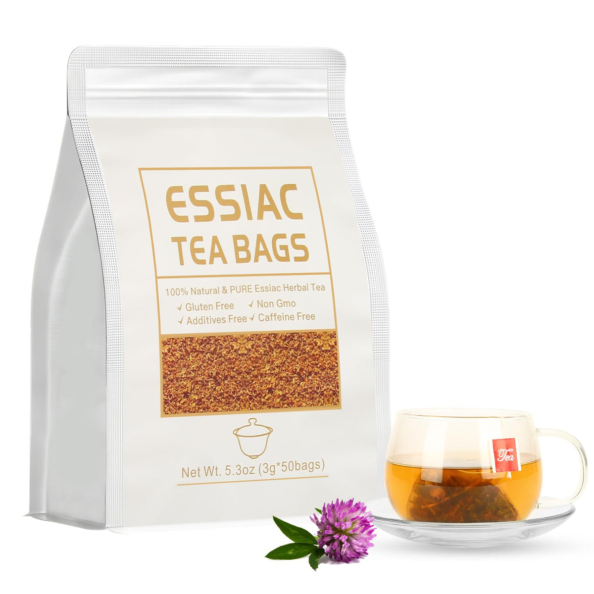 Loywoqi Essiac Tea Bags – Caffeine-Free Herbal Tea, 50 Count (3g x 50)