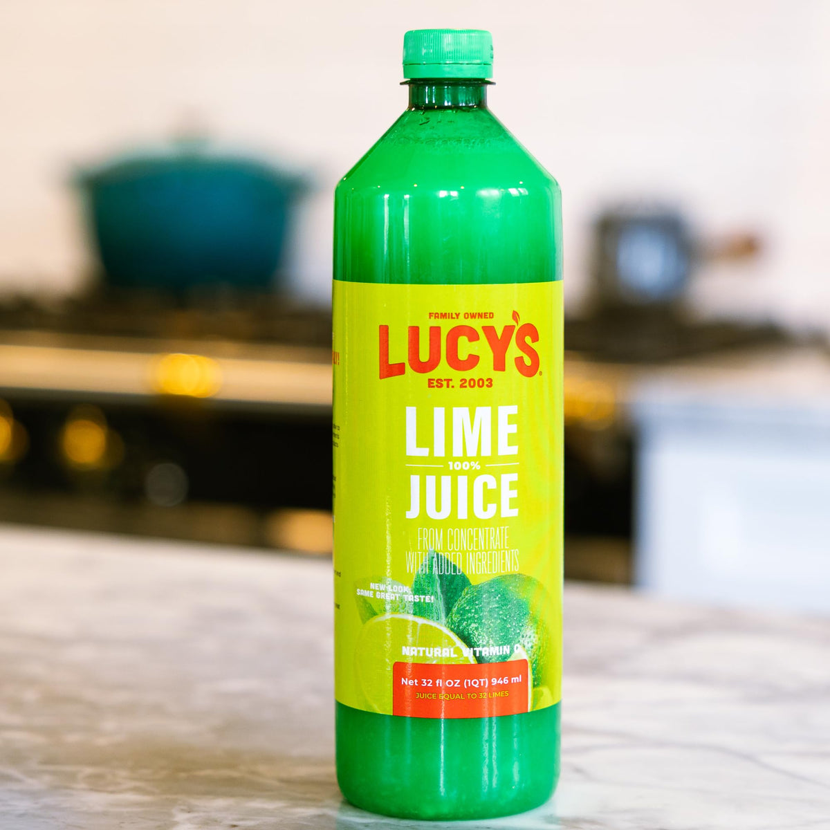 Lucy’s Family Owned 100% Lime Juice 32oz Bottle (2 Pack)