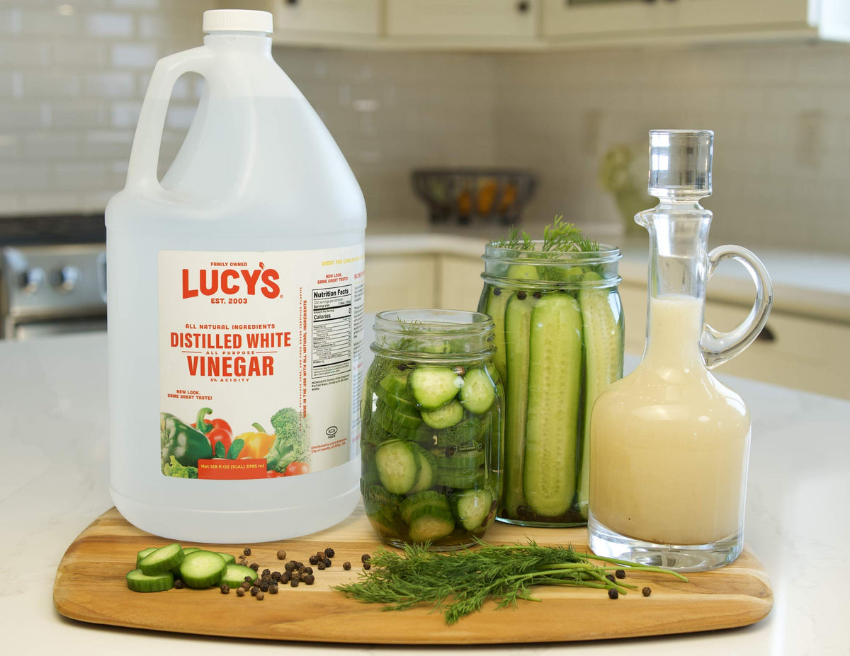 Lucy's Natural Distilled White Vinegar - 1 Gallon, 5% Acidity, Family-Owned