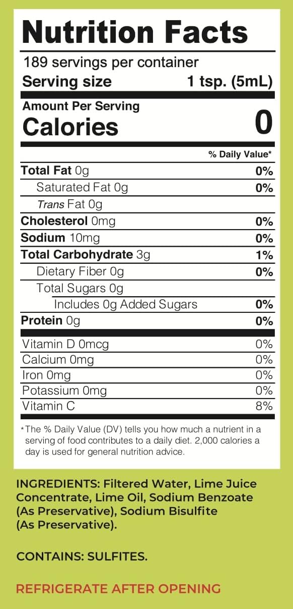 Lucy’s Family Owned 100% Lime Juice 32oz Bottle (2 Pack)