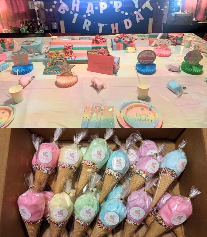 Lupy Lups! Cotton Candy Party Pack – 30 Individually Wrapped Mini Bags, 0.5 oz Each, Assorted Flavors