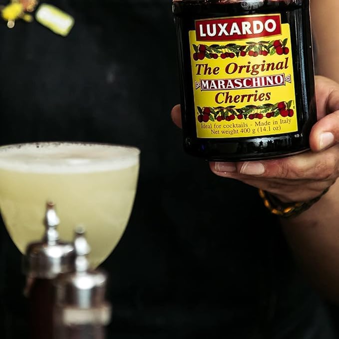 Luxardo Original Maraschino Cherries – 4x400g Jars, ~65 Cherries Each | For Old Fashioned, Manhattan & Desserts