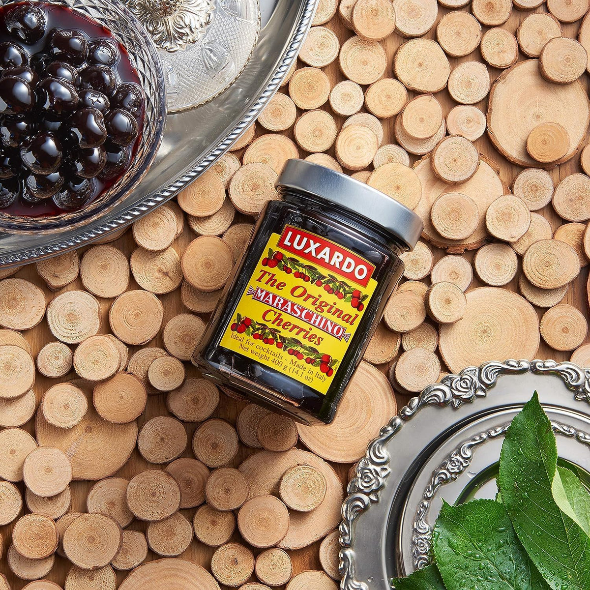 Luxardo Original Maraschino Cherries – 4x400g Jars, ~65 Cherries Each | For Old Fashioned, Manhattan & Desserts