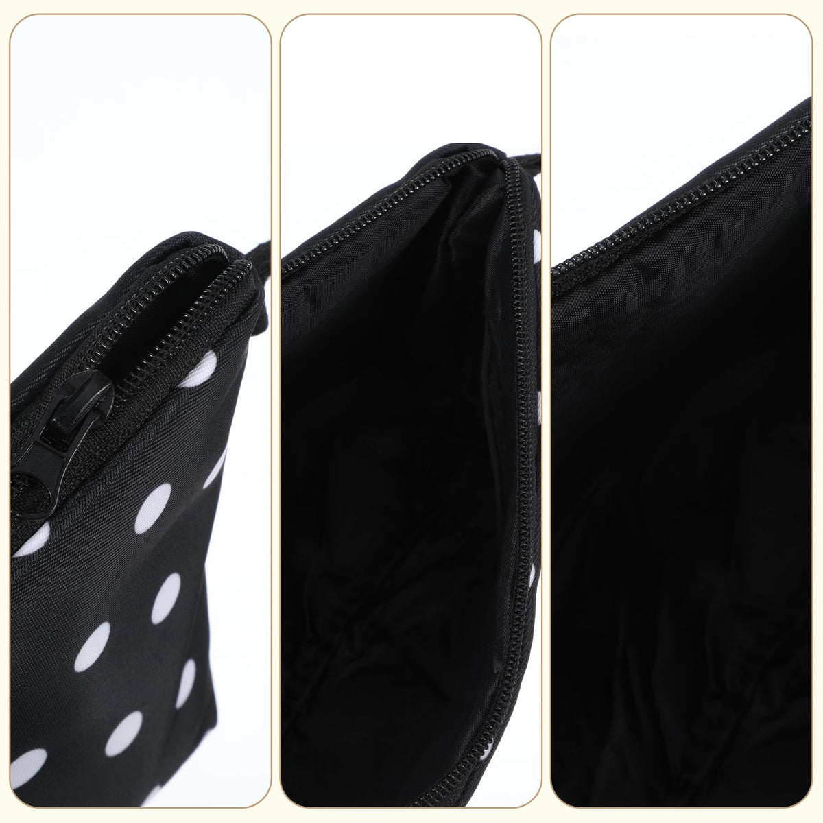 Mabor Polka Dot Makeup Bag for Women Lightweight Travel Cosmetic Pouch