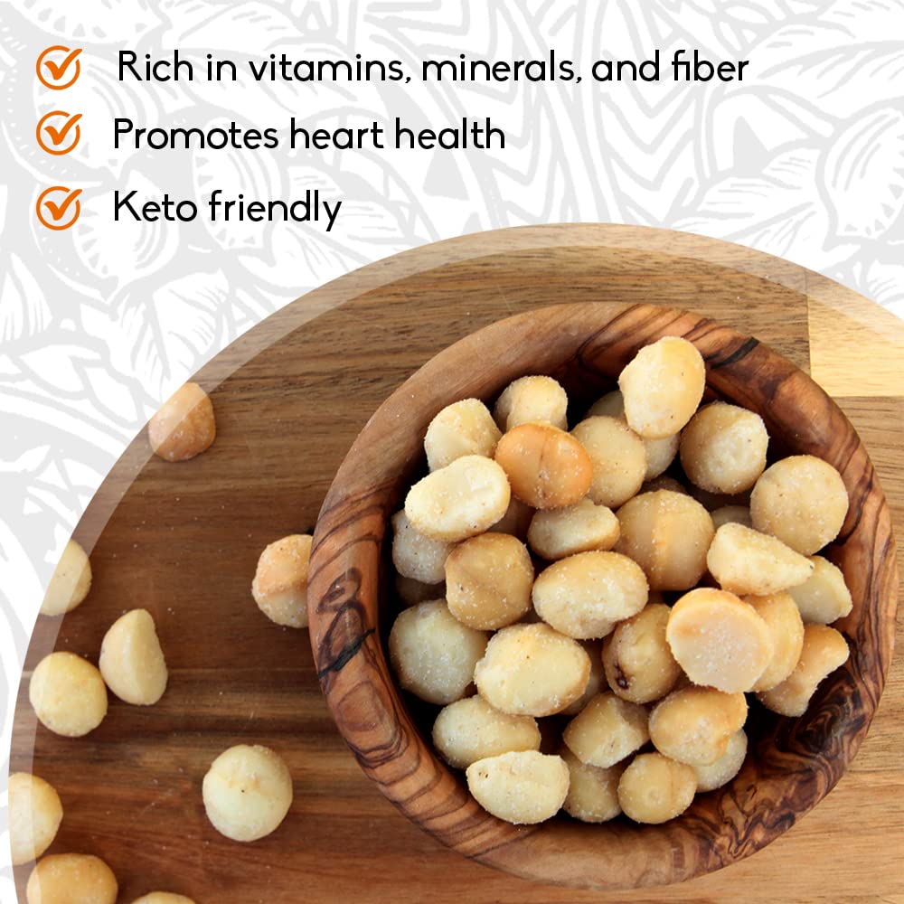 MacFarms Macadamia Nuts – Dry Roasted with Sea Salt, 24 OZ (1 Pack), Hawaii Grown