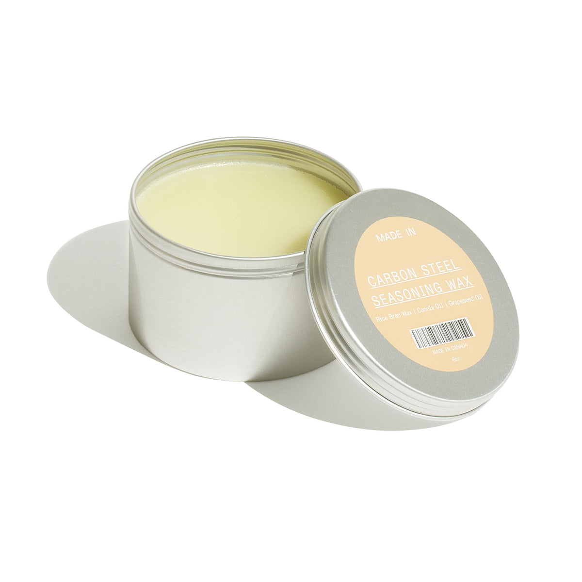 Made In Carbon Steel Seasoning Wax 6 oz – Canada Crafted with Rice Bran Wax, Canola & Grapeseed Oils