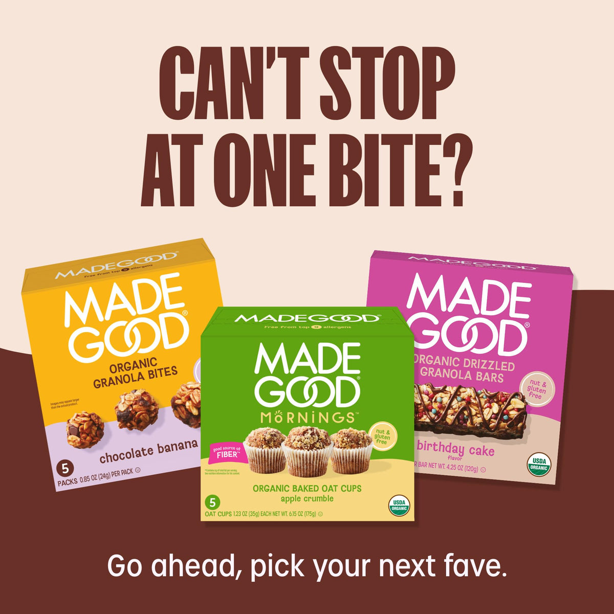 MadeGood Healthy Snacks Variety Pack (37 Count) – Organic Granola Bars, Granola Bites & Morning Bars